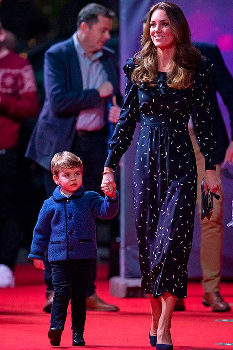 Princess of Wales and Prince Louis at Christmas pantomime
