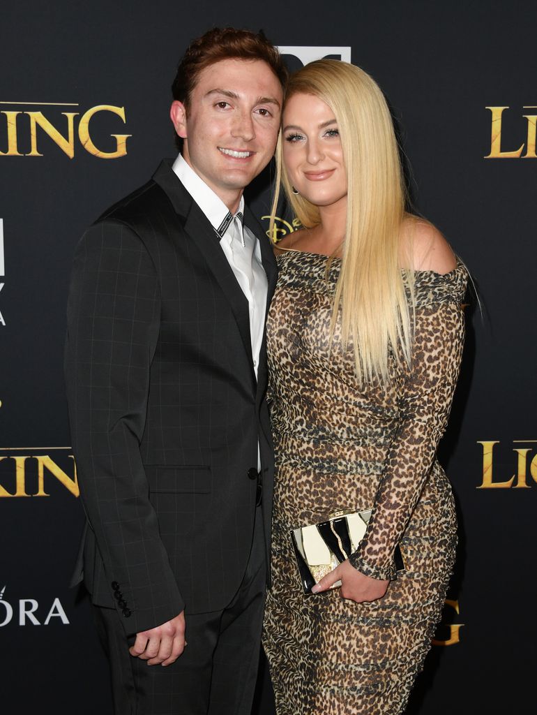Daryl Sabara and Meghan Trainor attend the Premiere Of Disney's "The Lion King" at Dolby Theatre on July 09, 2019 in Hollywood, California.