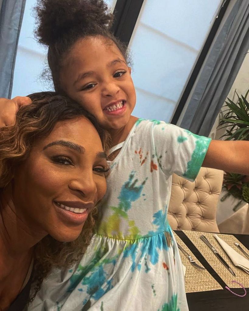 Serena smiling with Olympia
