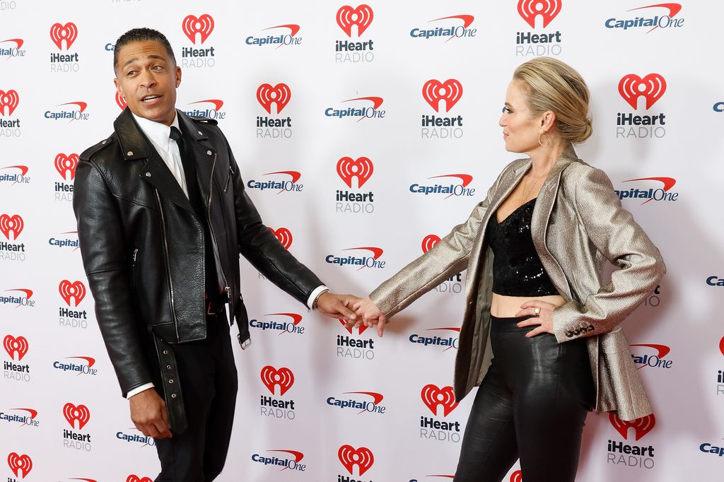 T.J. Holmes and Amy Robach at the 2023 Z100 Jingle Ball at Madison Square Garden 
