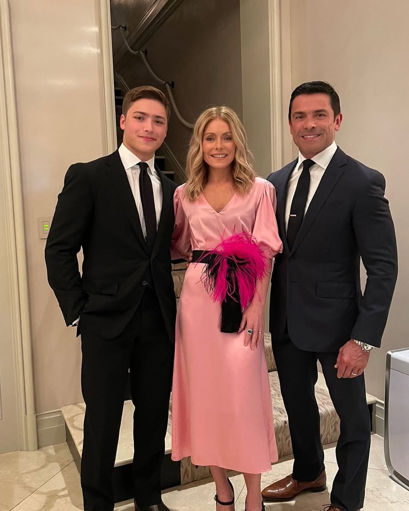 Kelly Ripa with husband Mark Consuelos and son Joaquin