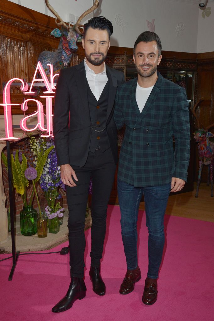 Rylan Clark and Dan Neal in suits