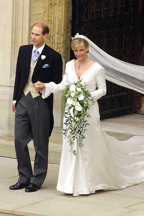 Prince Edward and Sophie Rhys Jones on their wedding day