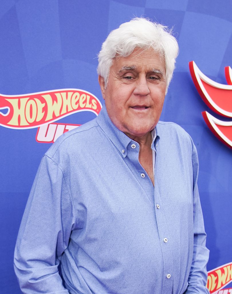 Jay Leno attends Press Event For NBC's "Hot Wheels: Ultimate Challenge at The Zimmerman Automobile Driving Museum on May 20, 2023 in El Segundo, California