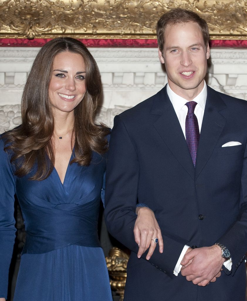 Prince William and Kate Middleton after confirming their engagement