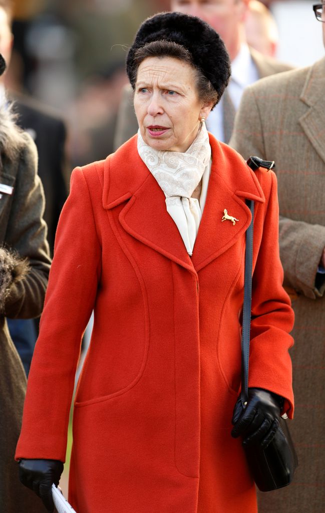 The Princess Royal also wore the coat to Hennessy Gold Cup Race Day at Newbury Racecourse in 2013
