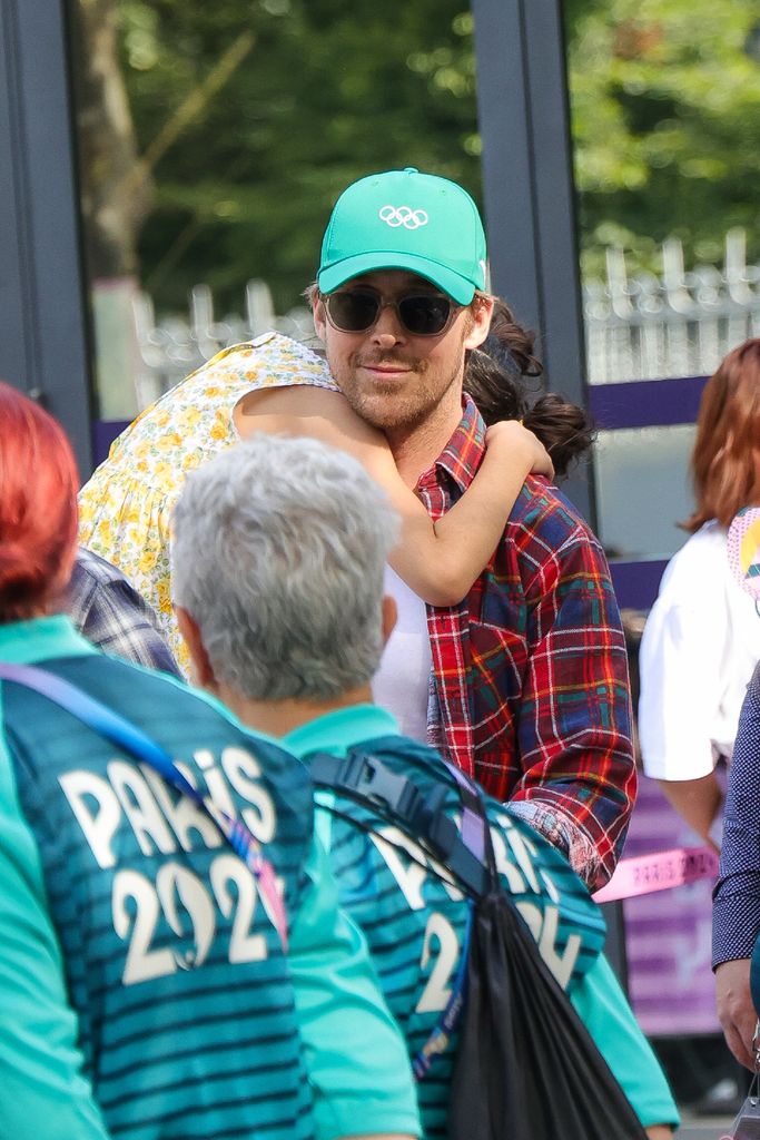 The couple made sure to keep their daughters away from the cameras