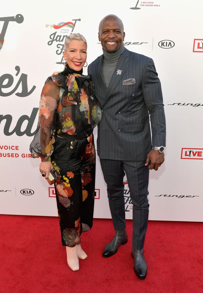 terry crews and wife rebecca on red carpet