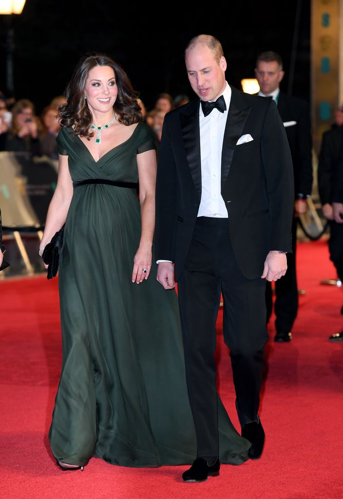 Kate Middleton attends the EE British Academy Film Awards (BAFTAs) held at Royal Albert Hall on February 18, 2018 in London, England.  