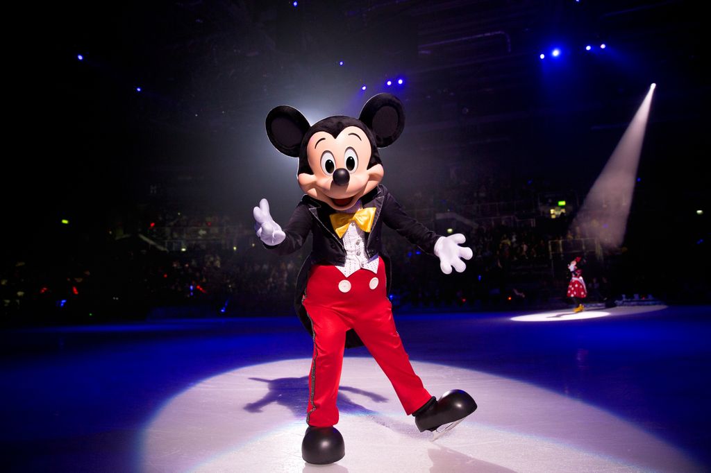 Mickey Mouse is one of many stars taking to the ice