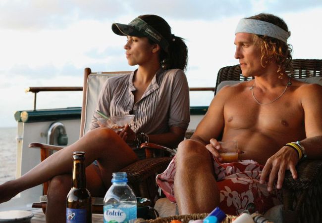 matthew mcconaughey and camila alves by the water