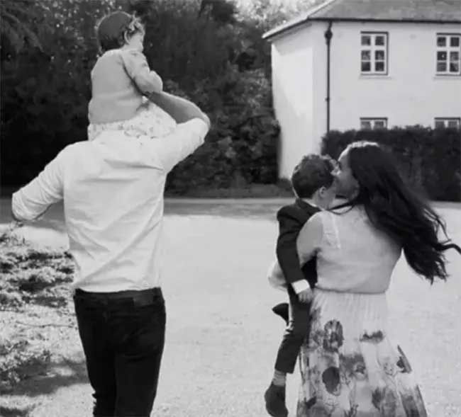 Harry and Meghan with Archie and Lilibet at Frogmore Cottage