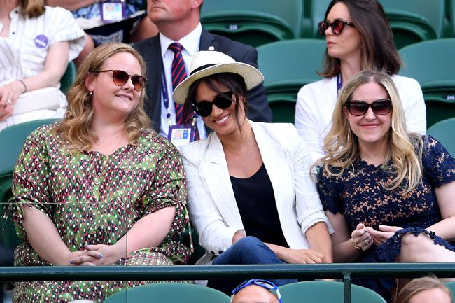 Meghan Markle with Genevieve Hillis and Lindsay Jill Roth