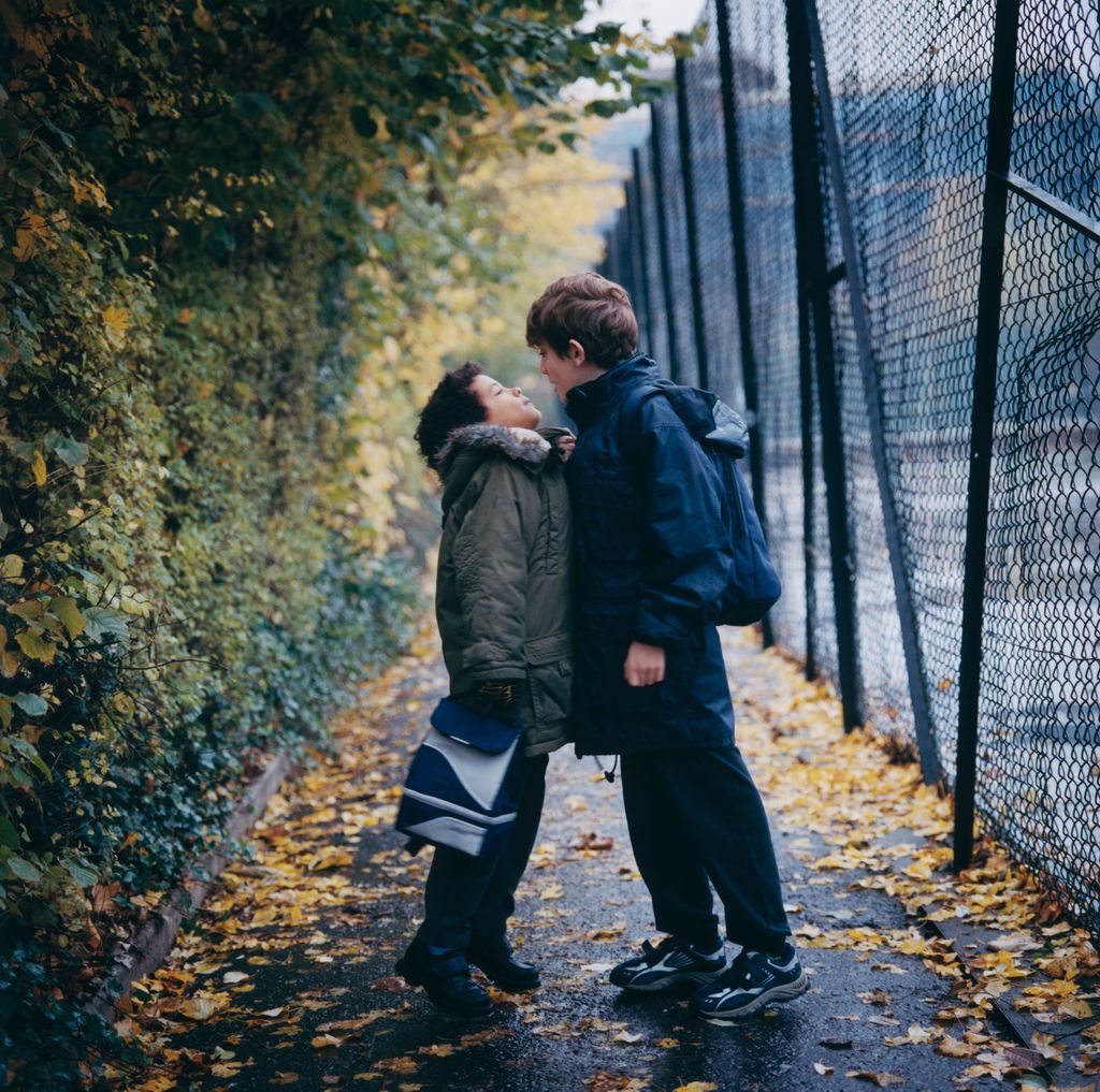 boy being physically bullied