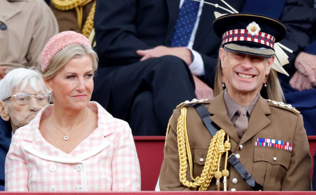 Duchess Sophie appeared alongside her husband Prince Edward at the VE Day celebrations