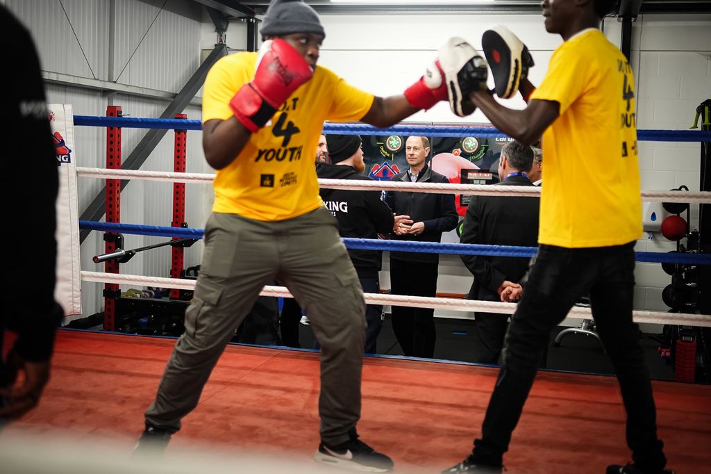 The Duke watched a sparring session at Boxing Futures