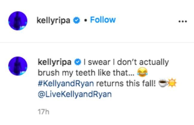 kelly ripa clears up assumptions
