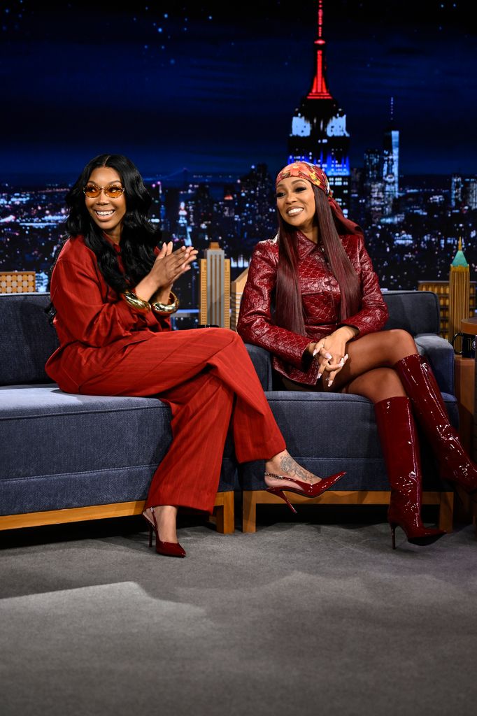 Singers Brandy & Monica during an interview on Wednesday, June 25, 2025 on The Tonight Show with Jimmy Fallon