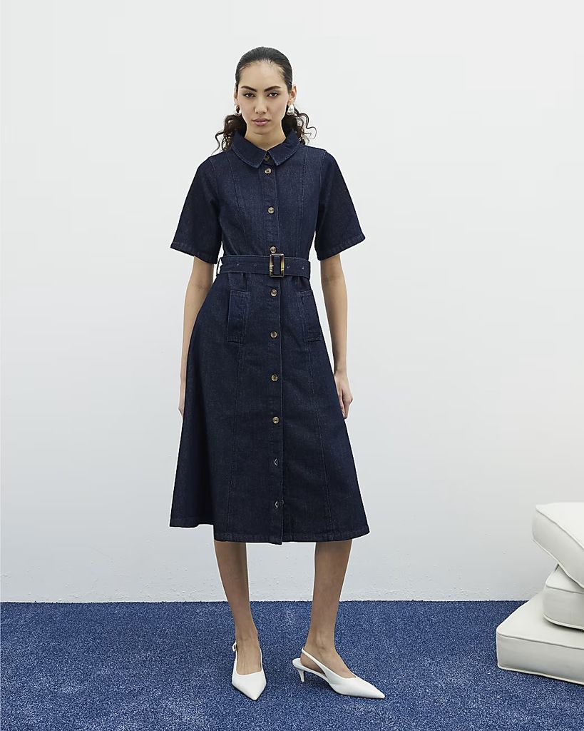River Island Denim Midi Dress
