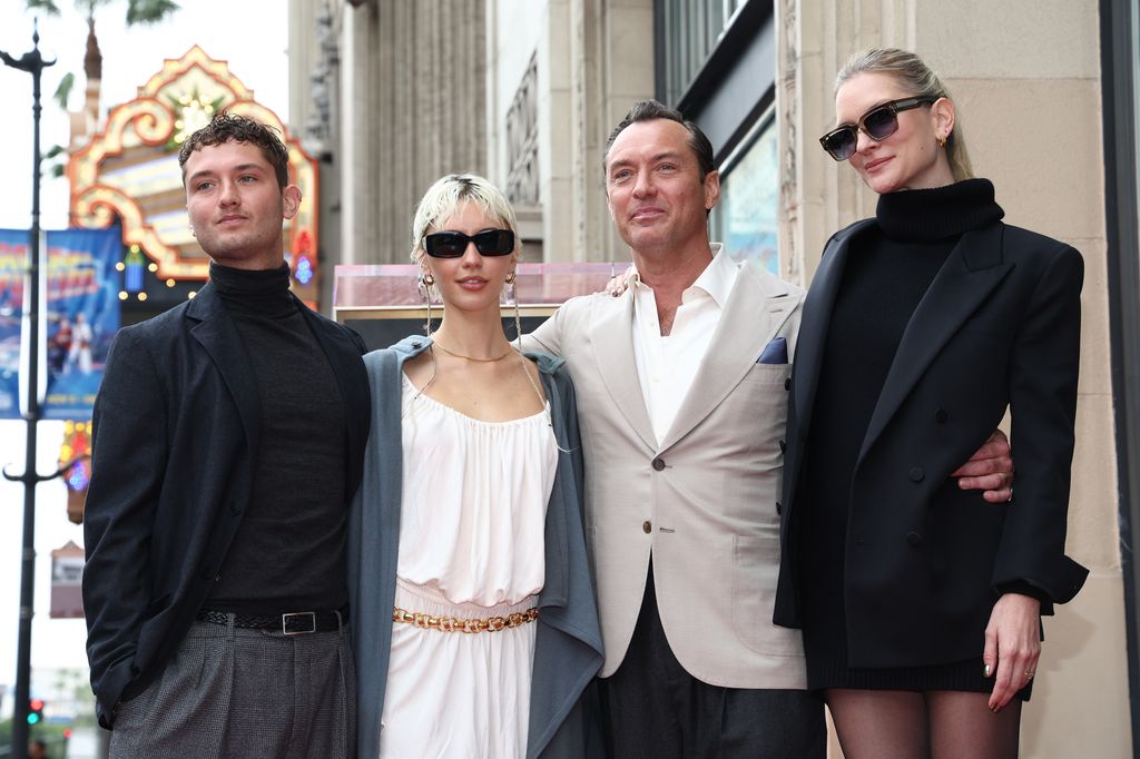 Jude Law with his family