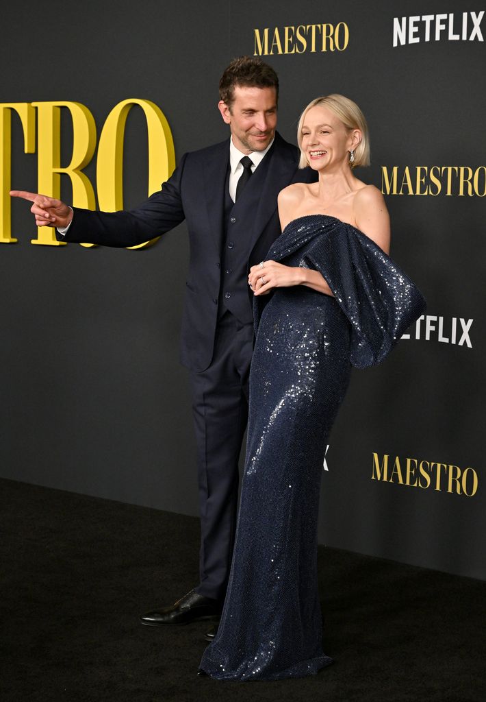 Bradley Cooper and Carey Mulligan attend Netflix's "Maestro" Los Angeles Photo Call at Academy Museum of Motion Pictures on December 12, 2023 in Los Angeles, California