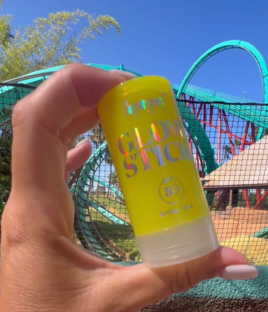 The Supergoop Glow Stick even joins Donna on her trips to the Florida theme parks