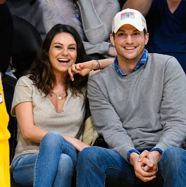 mila kunis ashton kutcher happy