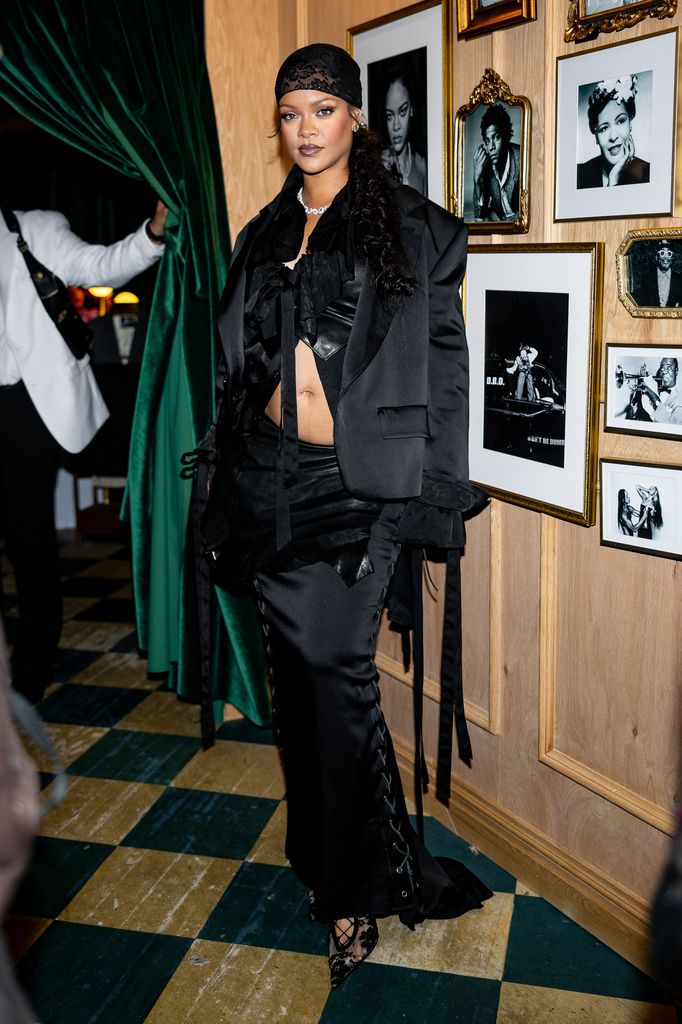 Rihanna is seen at the A$AP Rocky x Ray Ban Met Gala After Party on May 05, 2025 in New York City.