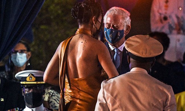 Rihanna and Prince Charles in Barbados, in November 2021