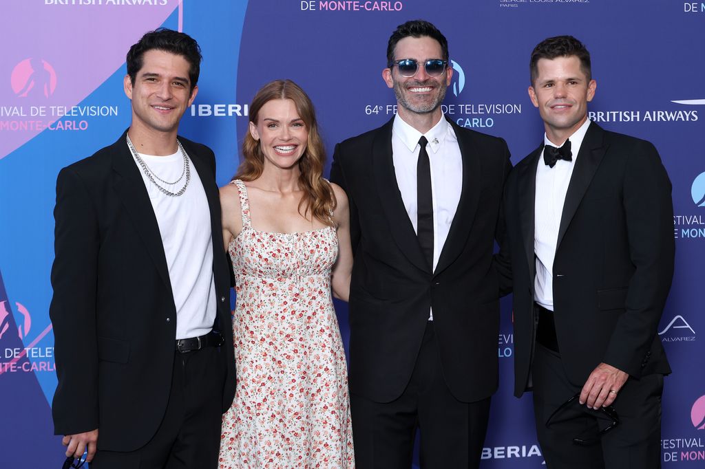 Tyler Posey, Holland Roden, Tyler Hoechlin and Charlie Carver attend the Opening Ceremony during the 64th Monte-Carlo Television Festival