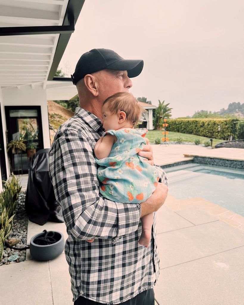 Bruce Willis with his grand daughter