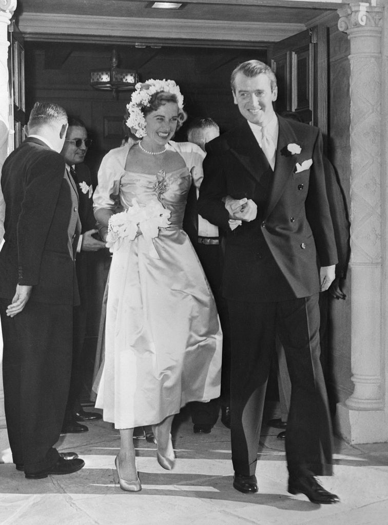 jimmy stewart and gloria mclean on wedding day