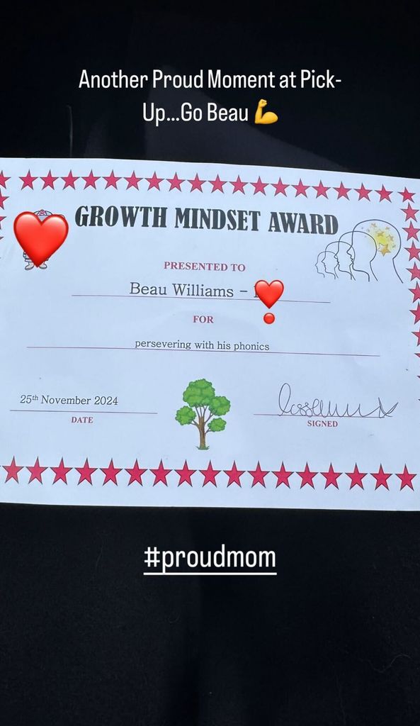 Beau recieved a special award 