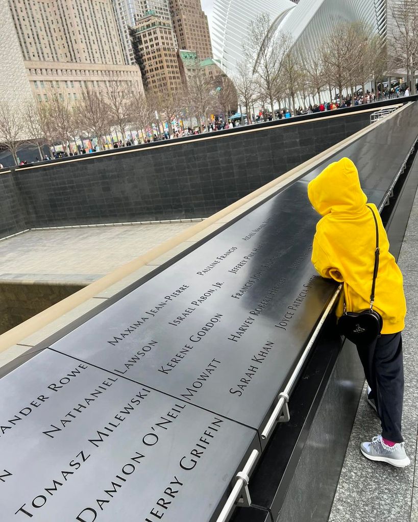 Charlize and August also went to the World Trade Center Memorial 