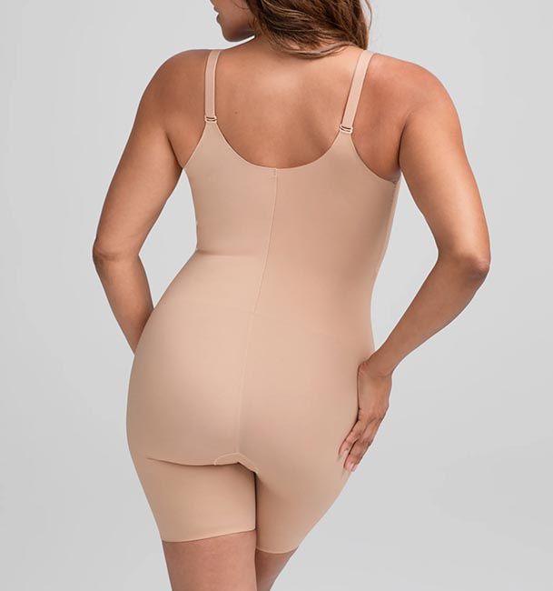 SPANX Boostie-Yay! Slimming Body with Bra Top, Rose Gold, S/M