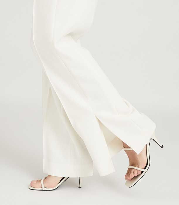 leather strappy heeled sandals womens magda in white