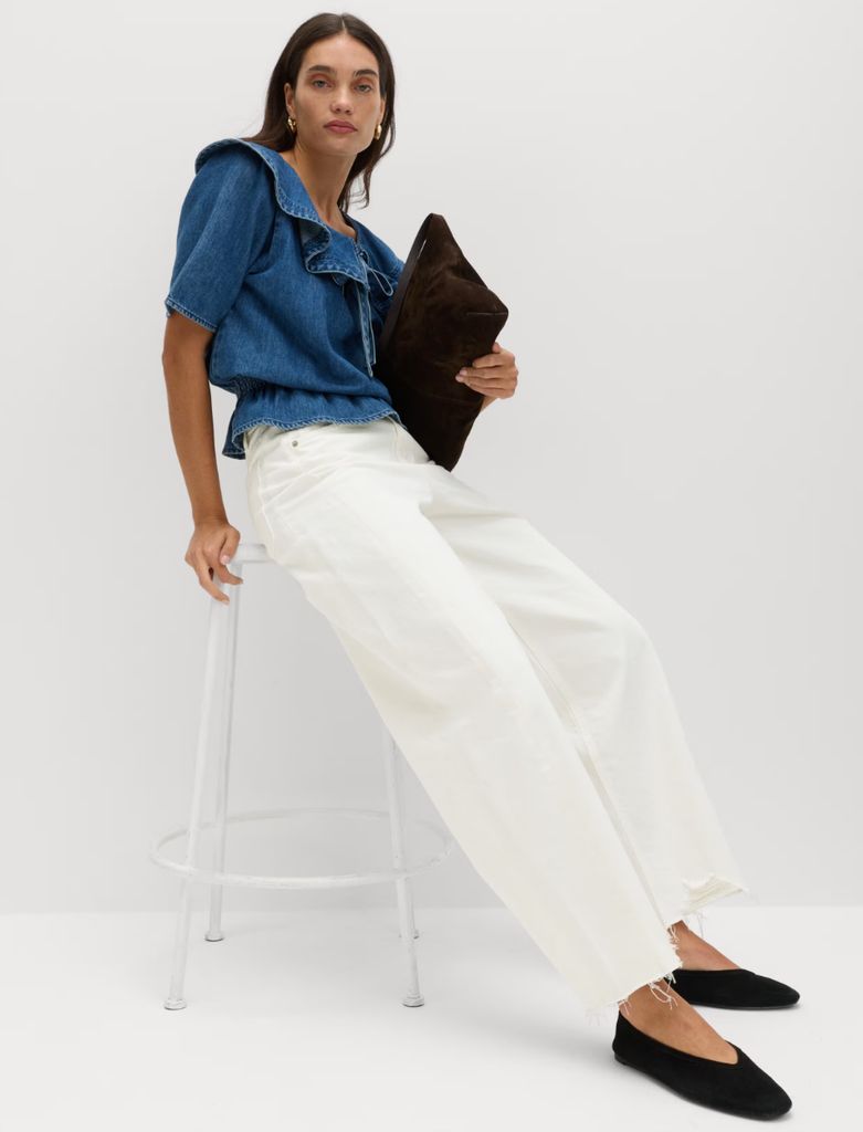 Marks & Spencer jean baril blanc pour le printemps