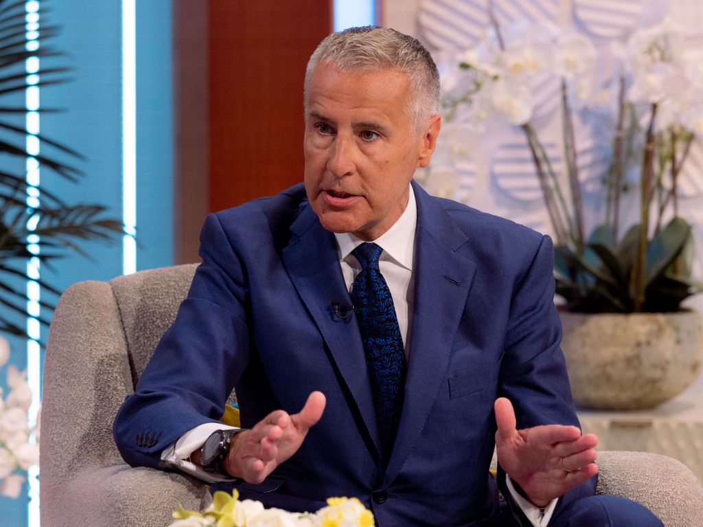 Dermot Murnaghan in blue suit on Lorraine 