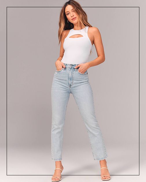 Curve Love Ultra High Rise Ankle Straight Jeans