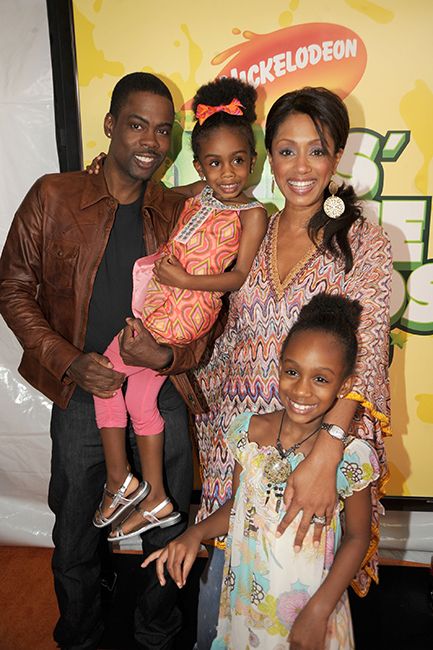 Chris Rock with his wife and daughter at Kids Choice Awards