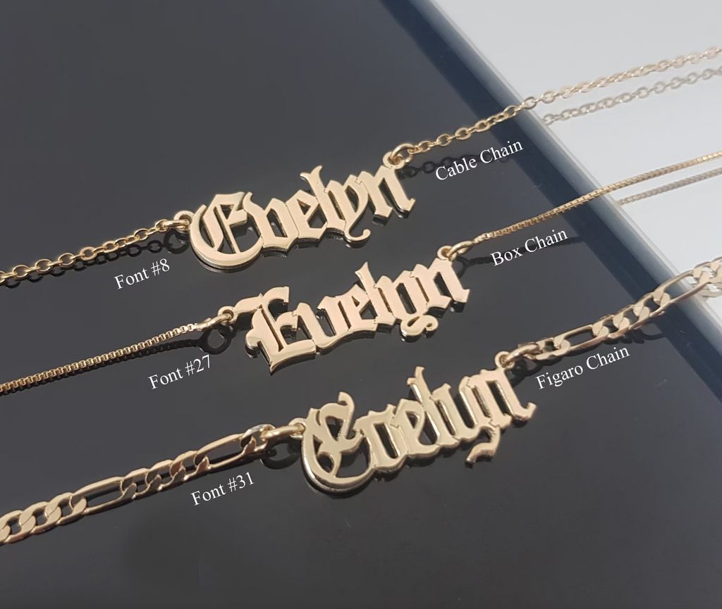 Etsy name necklace