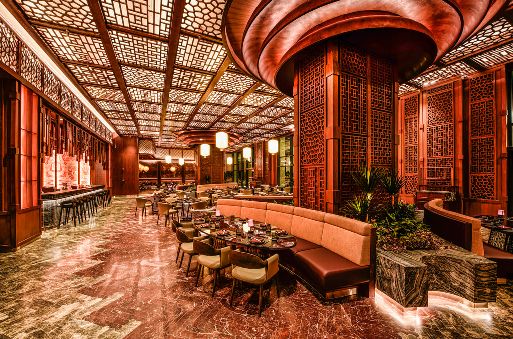 Inside a restaurant at Regnum The Crown