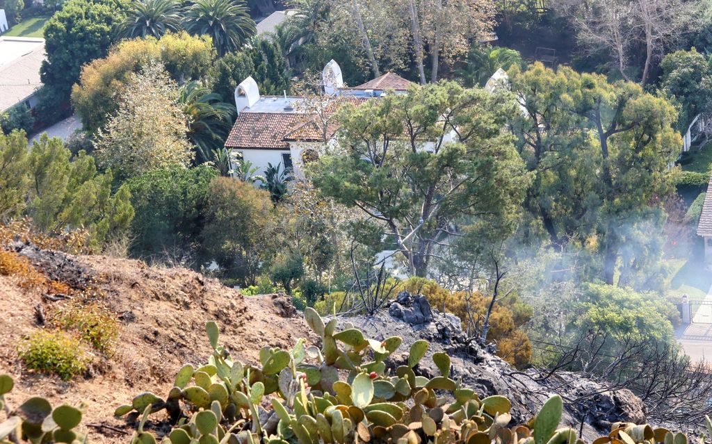 Dick's $8 million Malibu home is surrounded by wildfire