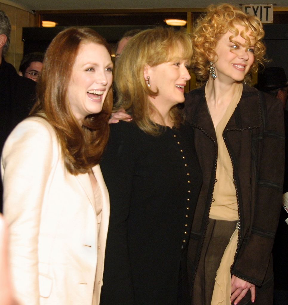 Julianne Moore, Meryl Streep and Nicole Kidman during "The Hours" Premiere - Los Angeles at Mann's National Theatre in Westwood, California, United States.