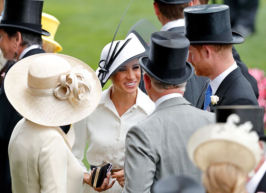 meghan markle laughing prince charles ascot