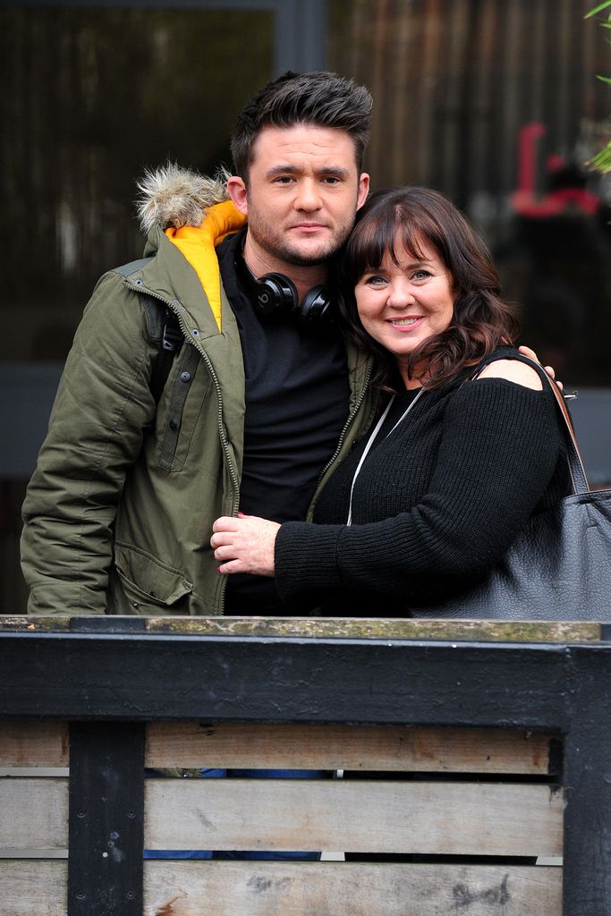 Coleen Nolan hugging son Shane