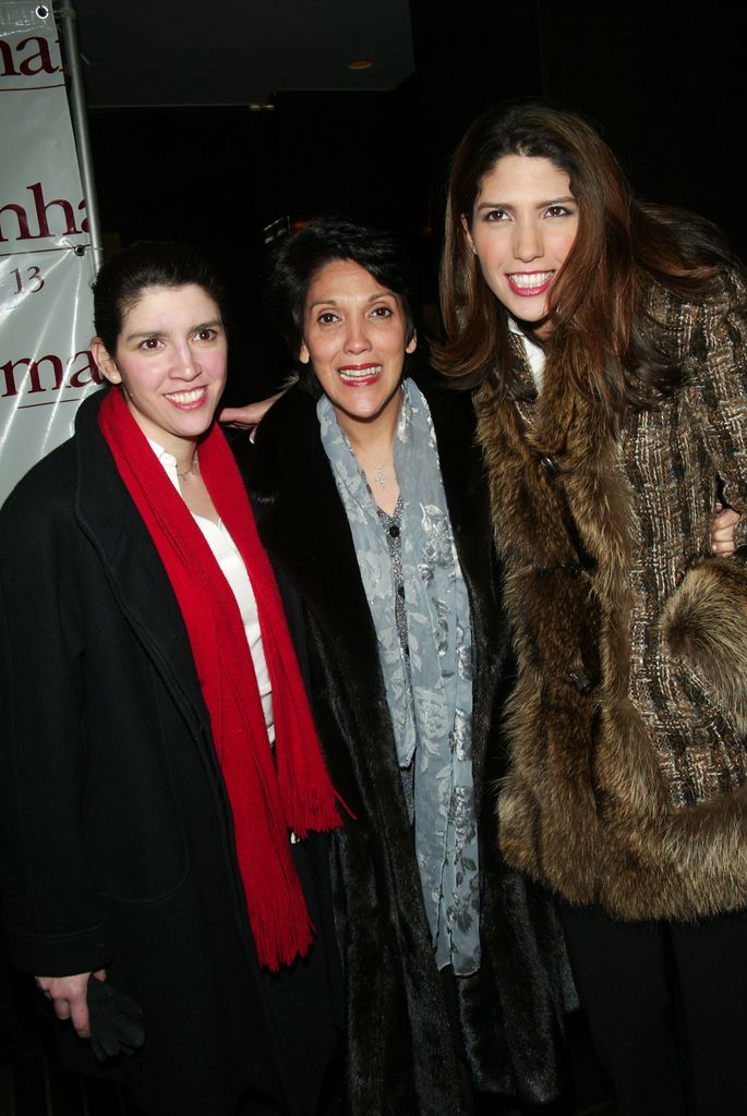 Jennifer Lopez's mother Lupe with her daughters Leslie and Lynda at the "Maid In Manhattan" world premiere after-party at The Rainbow Room in New York City. December 8, 2002.