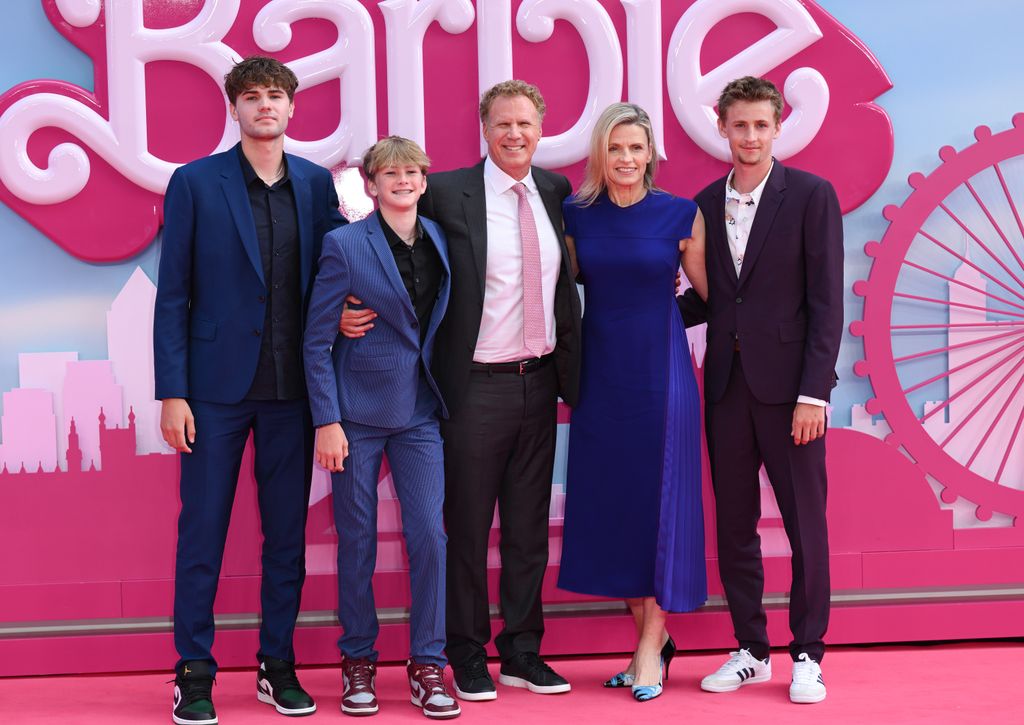 Will Ferrell and wife Viveca with their sons Mattias, Axel and Magnus