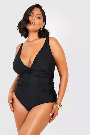 BOOHOO Plus Curve Enhance Smoothing Tankini