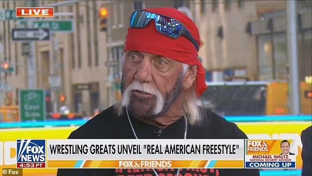 hulk hogan with white goateee and black beard on fox and friends